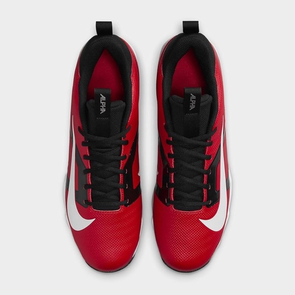Nike Men’s Alpha Menace 4 Shark Cleats Red Black Size 11 - Picture 4 of 9